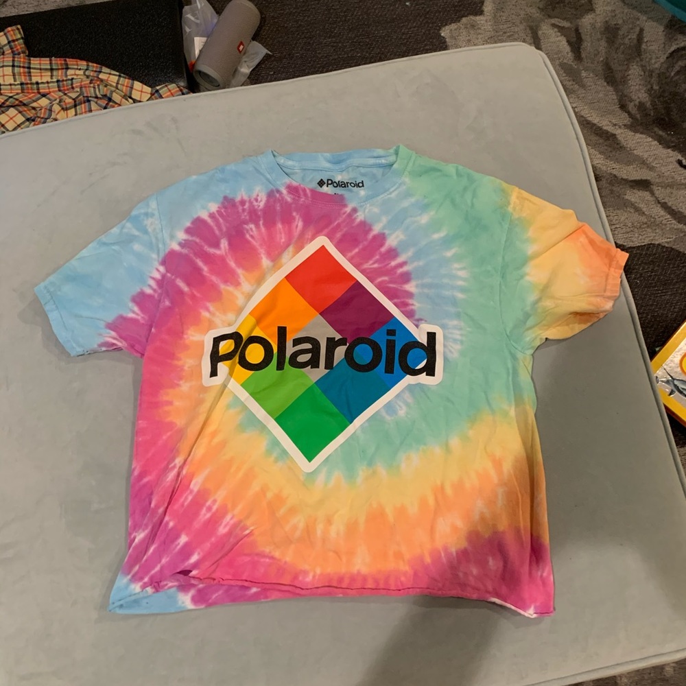 Polaroid tie dye tee